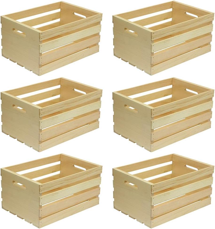 Large 6 Wooden Storage Crate