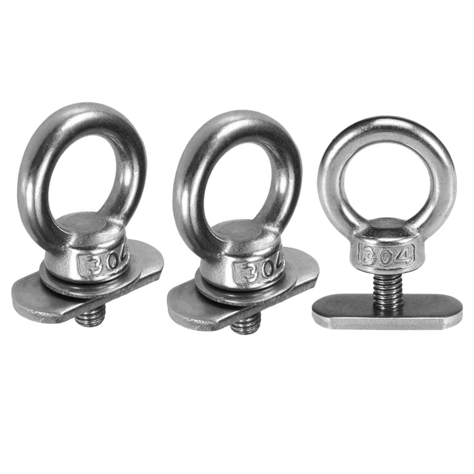 6 œillets D'arrimage En Acier Inoxydable Pour Rails - Ancrage Bateau, Kayak, Camion - Charge 1333 Lbs