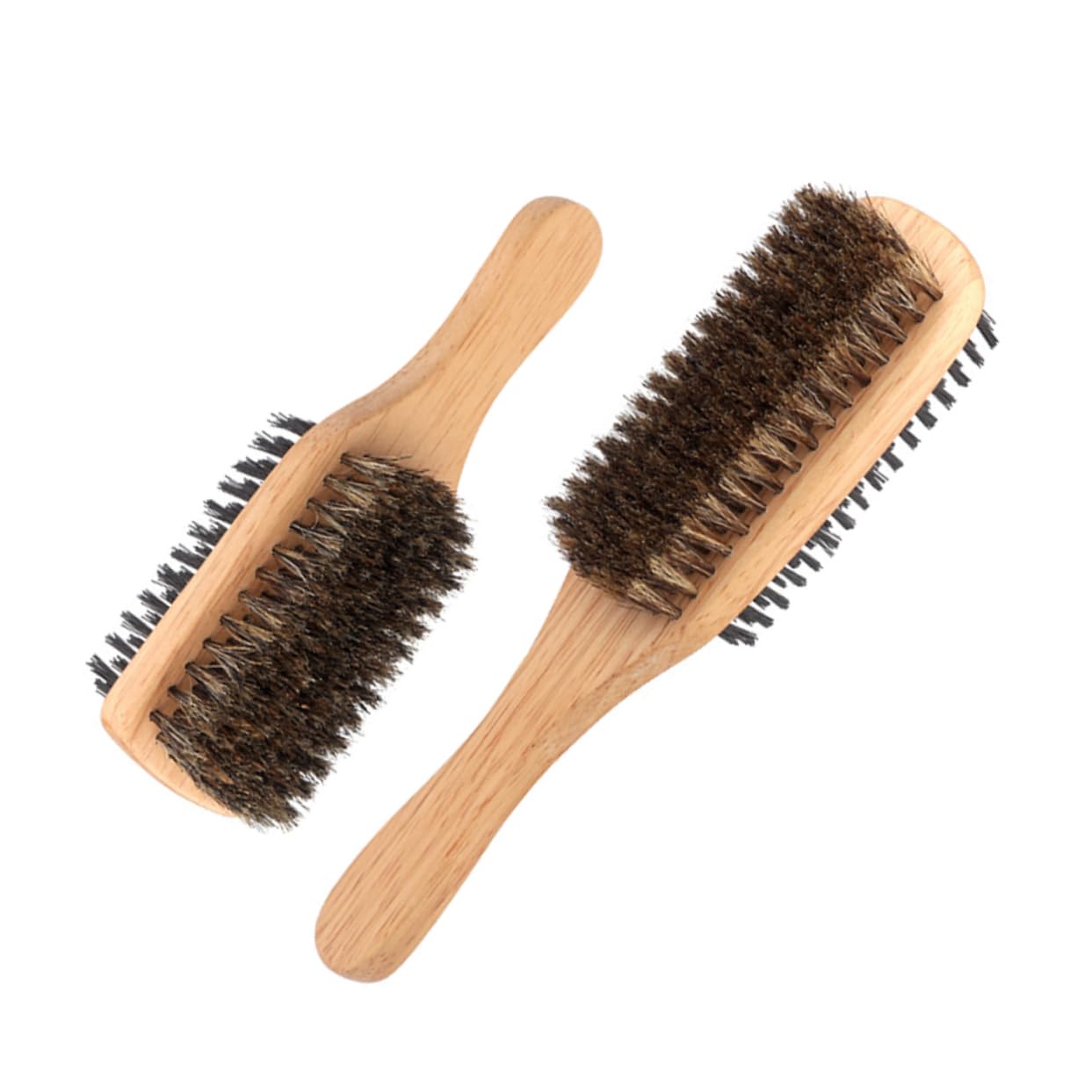 minkissy 3 Set Di Spazzole Per Con Setole Di Cinghiale Per E Sottili Da Uomo A Doppia Faccia Robuste Per L'uso Quotidiano 2 Pezzi*3