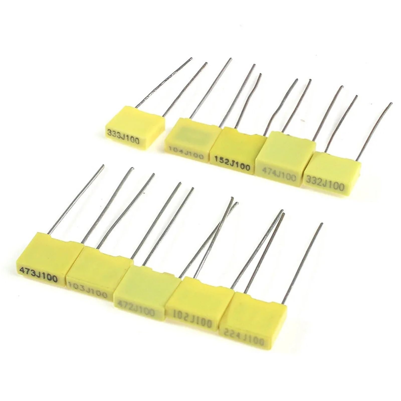 Condensadores de polipropileno de alta estabilidad térmica kit de 50 unidades de 100V