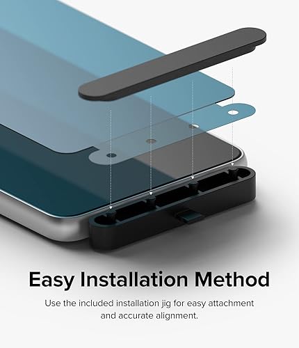 Miniatura 4 de Ringke Paquete de 2 protectores de pantalla de vidrio templado compatibles con Samsung Galaxy A33 5G, película de vidrio de dureza 9H de alta