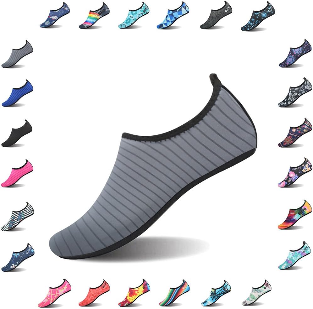 Water Shoes Quick Dry Shoes for Men and Women Barefoot Skin Shoes Beach Water Shoes for Swim Yoga surf VDSX003-U2-35/36 Grey