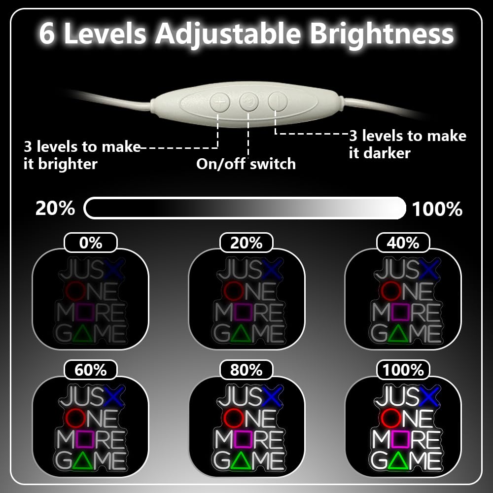 Insegna al neon per decorazione da parete, alimentata tramite USB, insegna al neon a LED per sfondo, decorazione da gioco per camera da letto dei ragazzi e stanza dei videogiochi, miglior regalo per