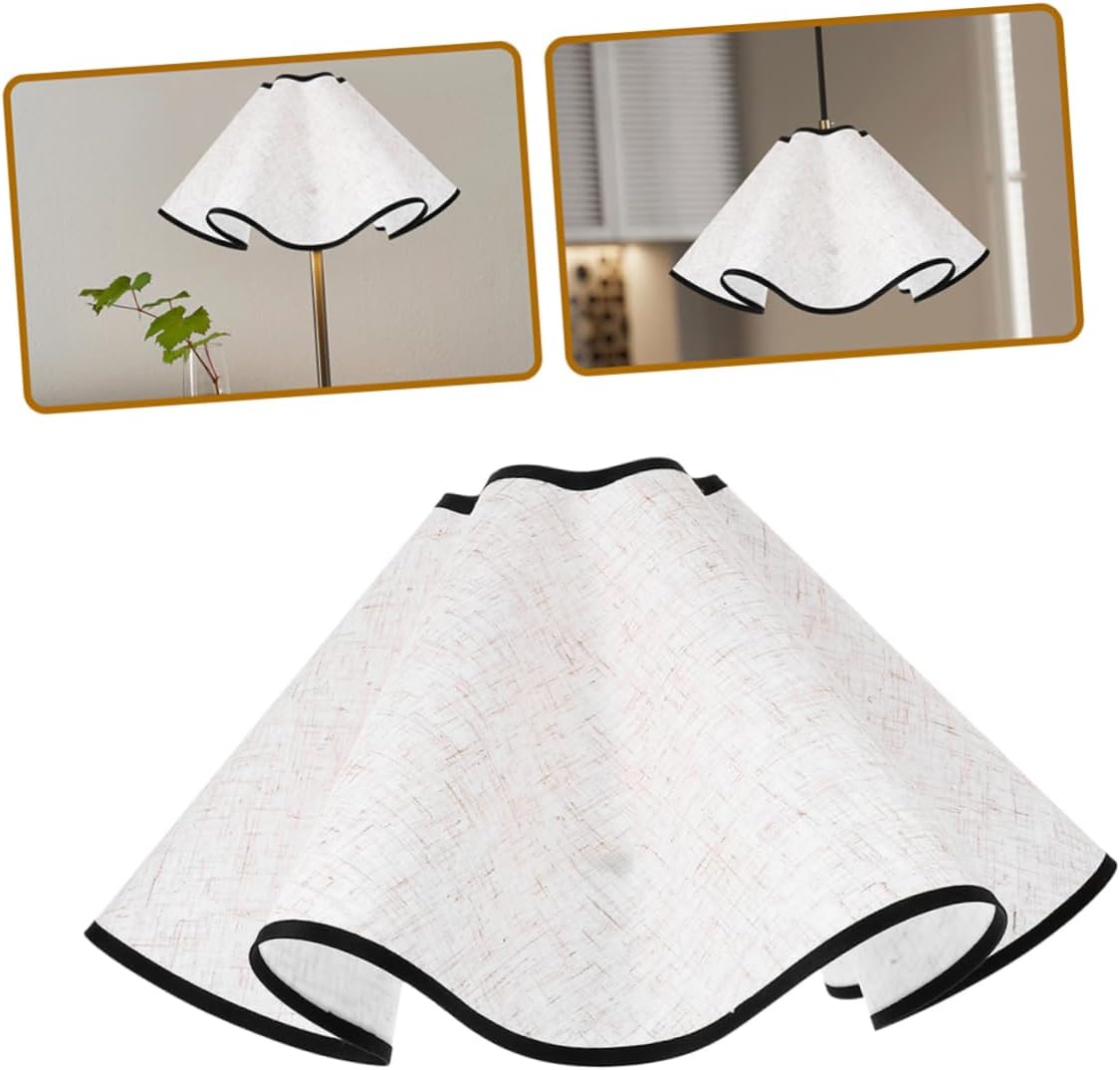 MERRYHAPY Petal Lampshade Wavy Tabletop Light Cover Pp Fabric Bedside Chandelier Home Decor Soft Lighting