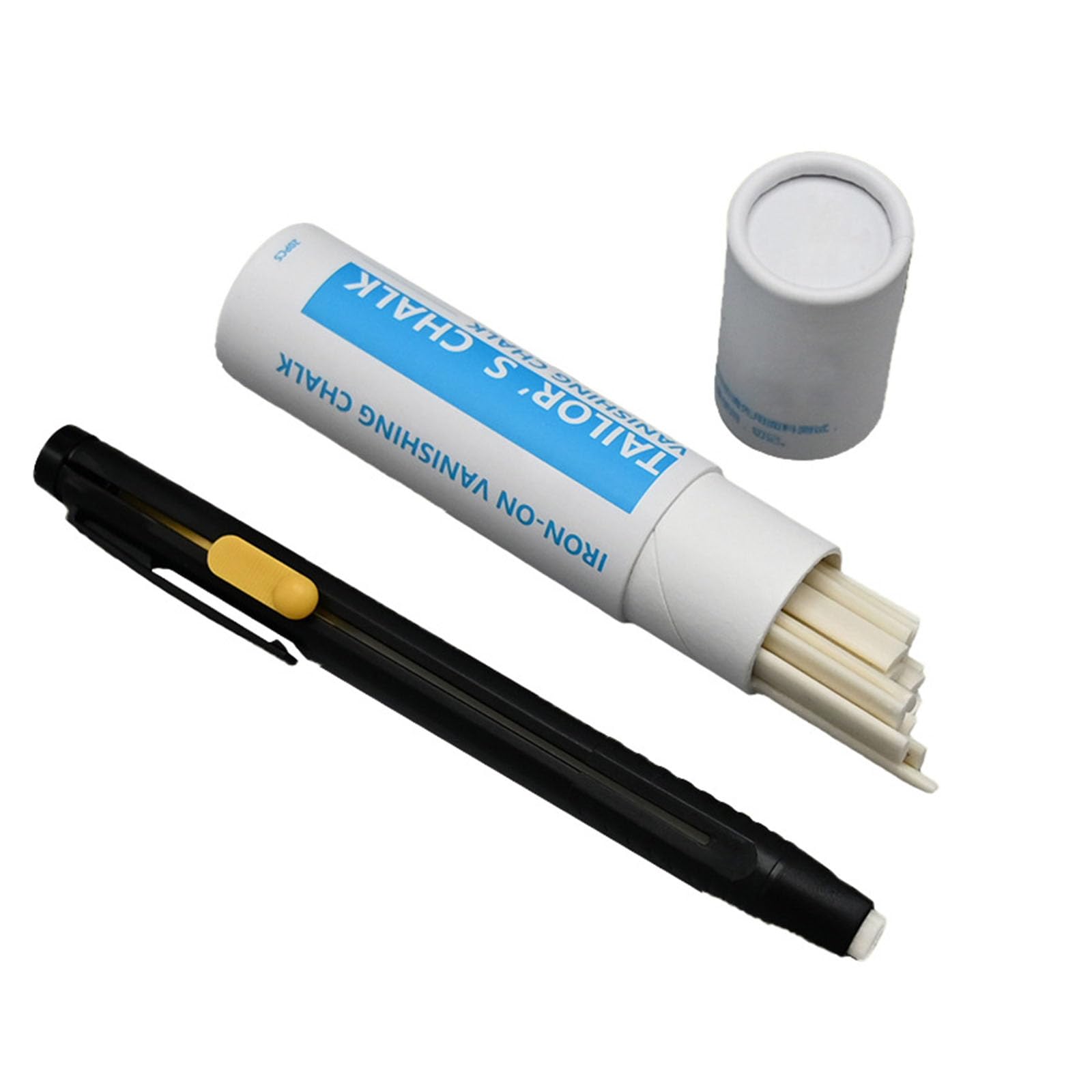Yhplxyuus Fabric Marker Pen Tailor Chalk Pen for Fabric Tailoring Sewing Dressmaking Includes Box of Refills Sewing Gear