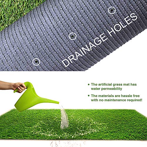 Image of Petgrow Artificial Grass Turf Lawn 4ft x 10ft, 1.38 inch Fake Grass Rug
