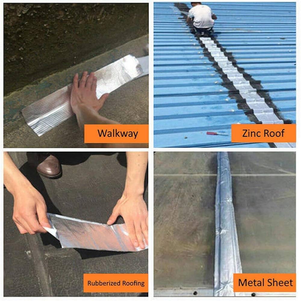 Hloomf Butyl Tape - Roof Sealant Tape - Waterproof Tape - Sealing Tape - Flashing Tape Repair - Gutter Repair - Leak Repair - Roof Repair - Flash Band For Repairing Roof