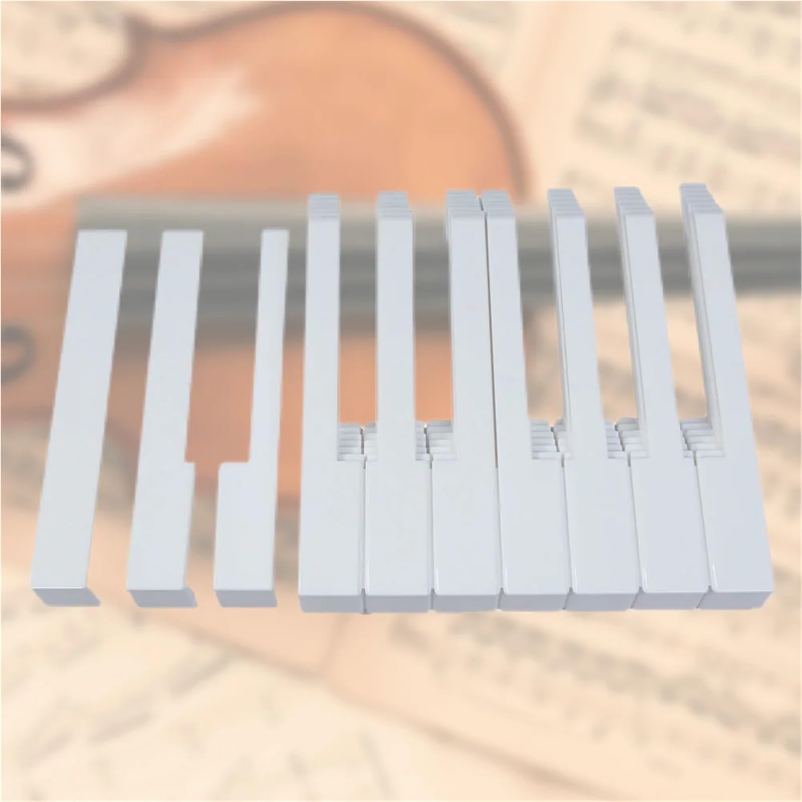Kit de 52 Uds de teclas de Piano, Kit de mantenimiento de Piano de plástico ABS blanco con frentes, piezas de repuesto profesionales, accesorios for Piano