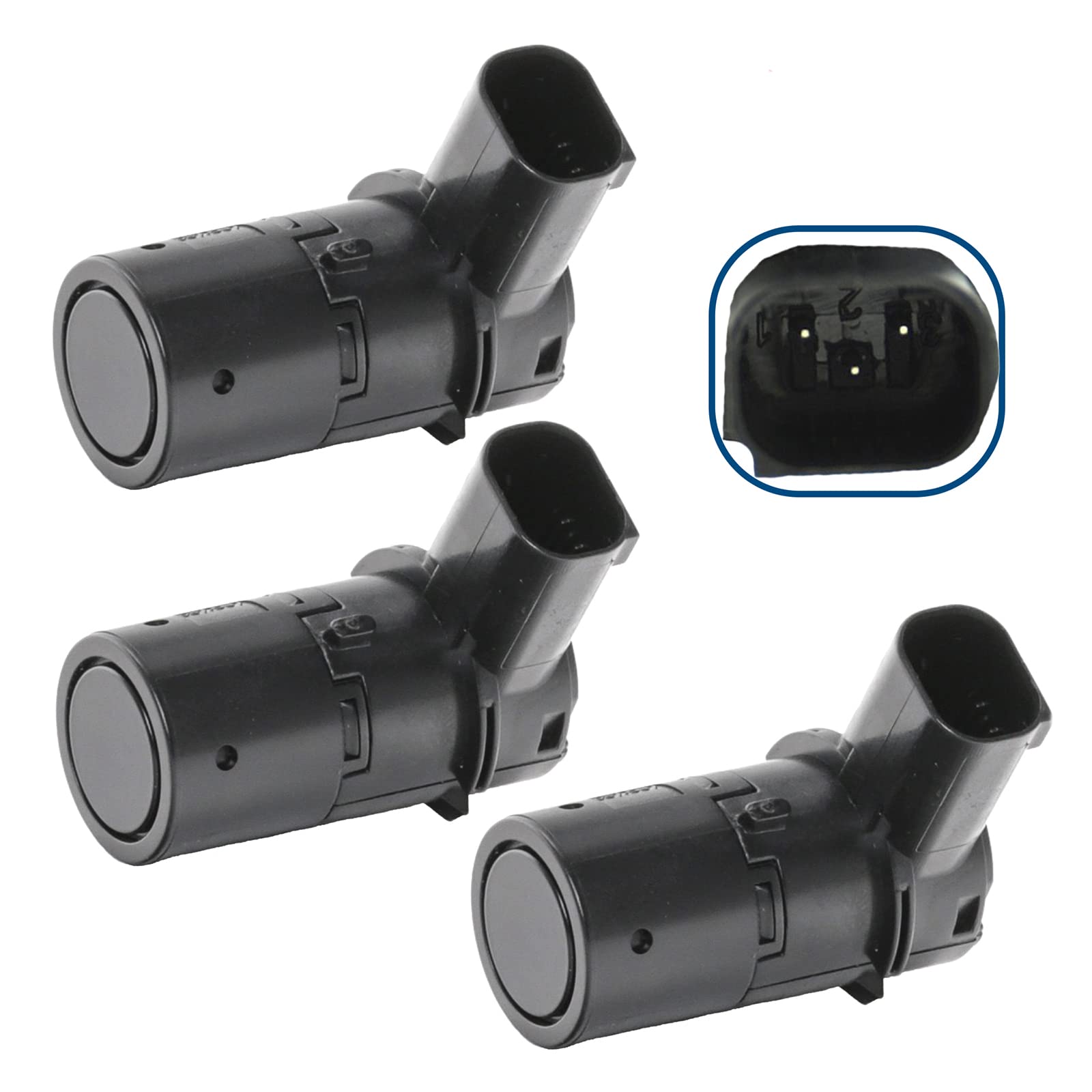(Lot de 3) Capteurs Radar de Recul Aide Stationnement Avant compatible pour CLIO III ESPACE IV GRAND SCENIC II LAGUNA II MASTER II MODUS SCENIC II TWINGO II VEL SATIS - 7701062074 7701062624