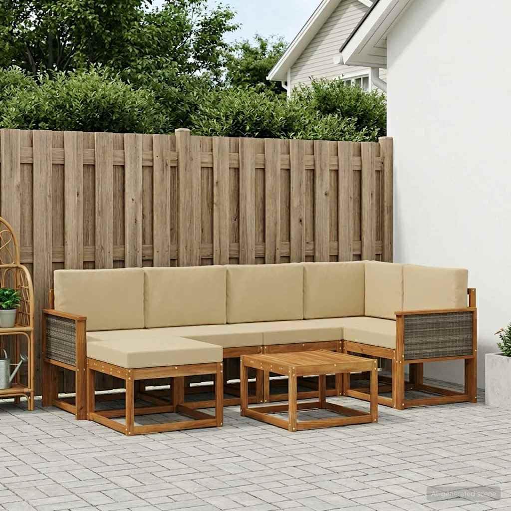 Juego de muebles de jardín de madera de acacia y cómodo