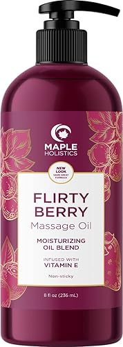 Miniatura 3 de Maple Holistics Kit de aceite de masaje, aceites de lavanda y bayas coquetas para terapia de masaje y aromaterapia sensual, fabricado con aceites