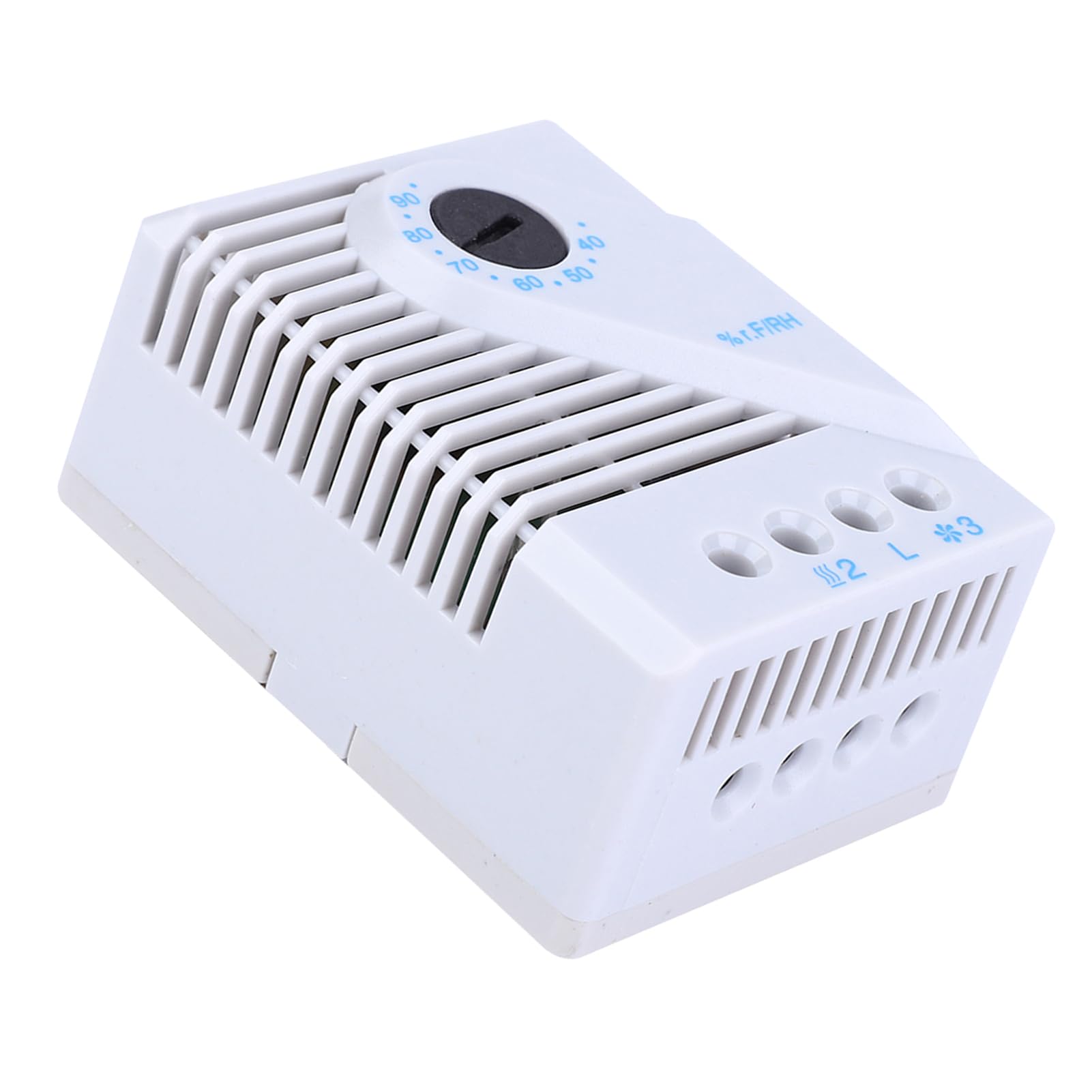 Eujgoov Contrôleur d'humidité Mécanique MFR012, Radiateur Soufflant Hygrostat, 2 Bornes à 3 Pôles, Fil de 2, 5 ², Boîtier en Matériau Pc à Grande Tension 12-250V (MFR012)