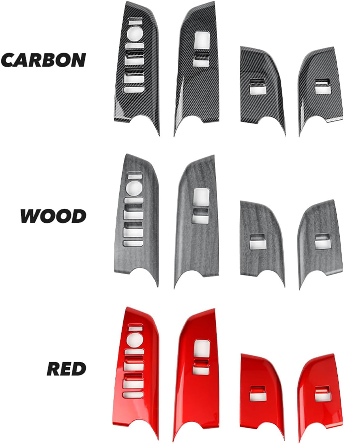 Car Window Switch Panel Cover Side Door Lock Lift Control Button Frame Panel Protective Trim, Lift Door Panel Frame Cover Trim, Compatible with Kia K4 2025 Accessories (Wood Grain)