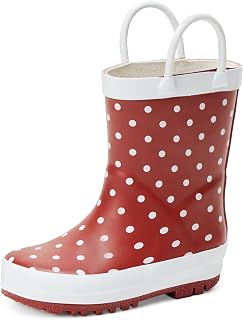 Amazon Essentials x Sofia Grainge Unisex Toddlers' Waterproof Rubber Rain Boots for Boys and Girls