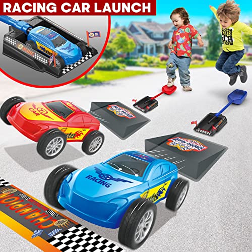 V-Opitos 2 In 1 Rocket & Racing Car Launch Toys For Kids Age Of 3, 4, 5, 6, 7, 8 Year Old Boys & Girls, Set Of 2 Air Launcher Toys For Outdoor & Indoor Game, Ideal Christmas & Birthday Gift #TOP3