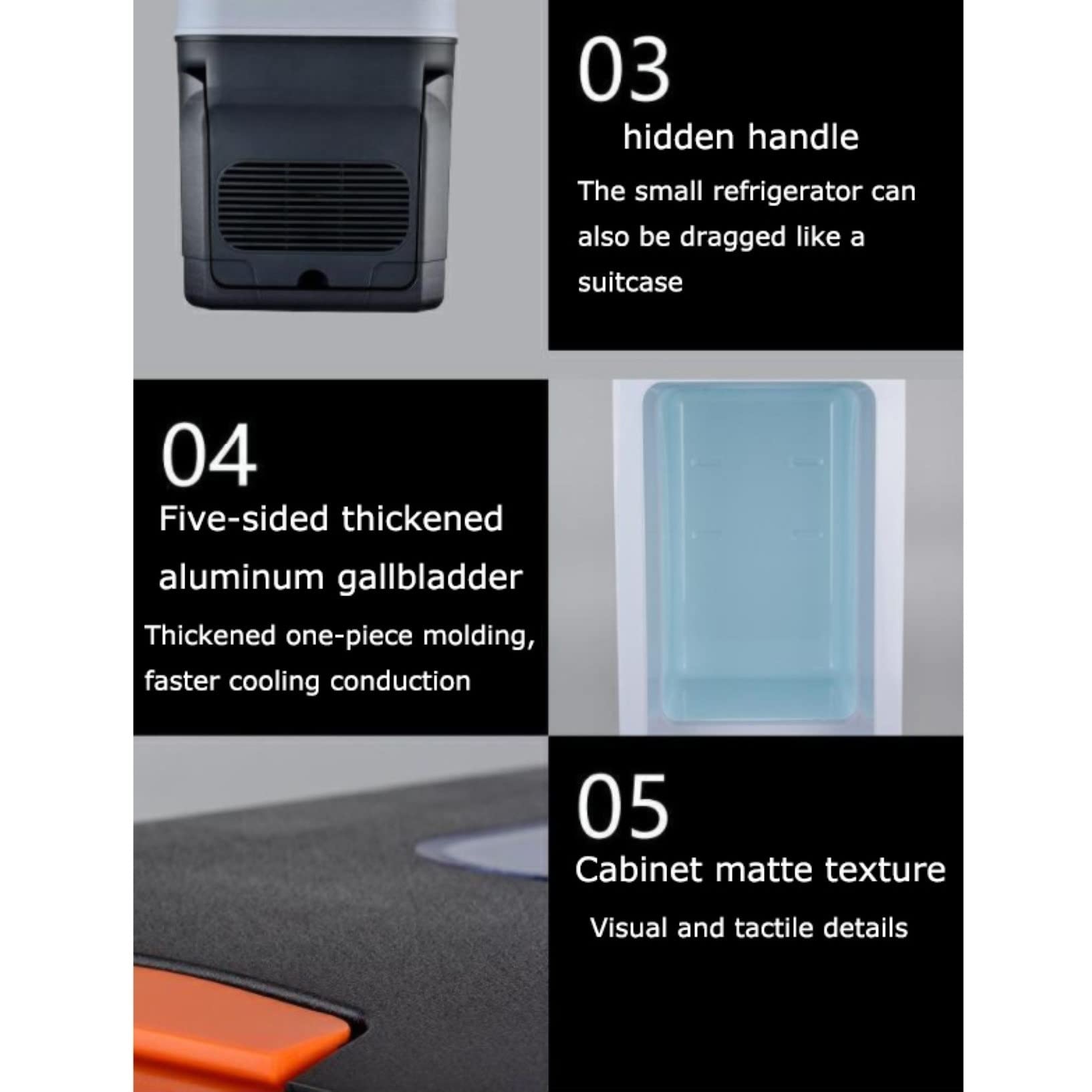 Mini refrigerador portátil para coche, 35 l, 12/24 V, con tirantes y ruedas, ideal para camping, interior, exterior, caravana, barco.