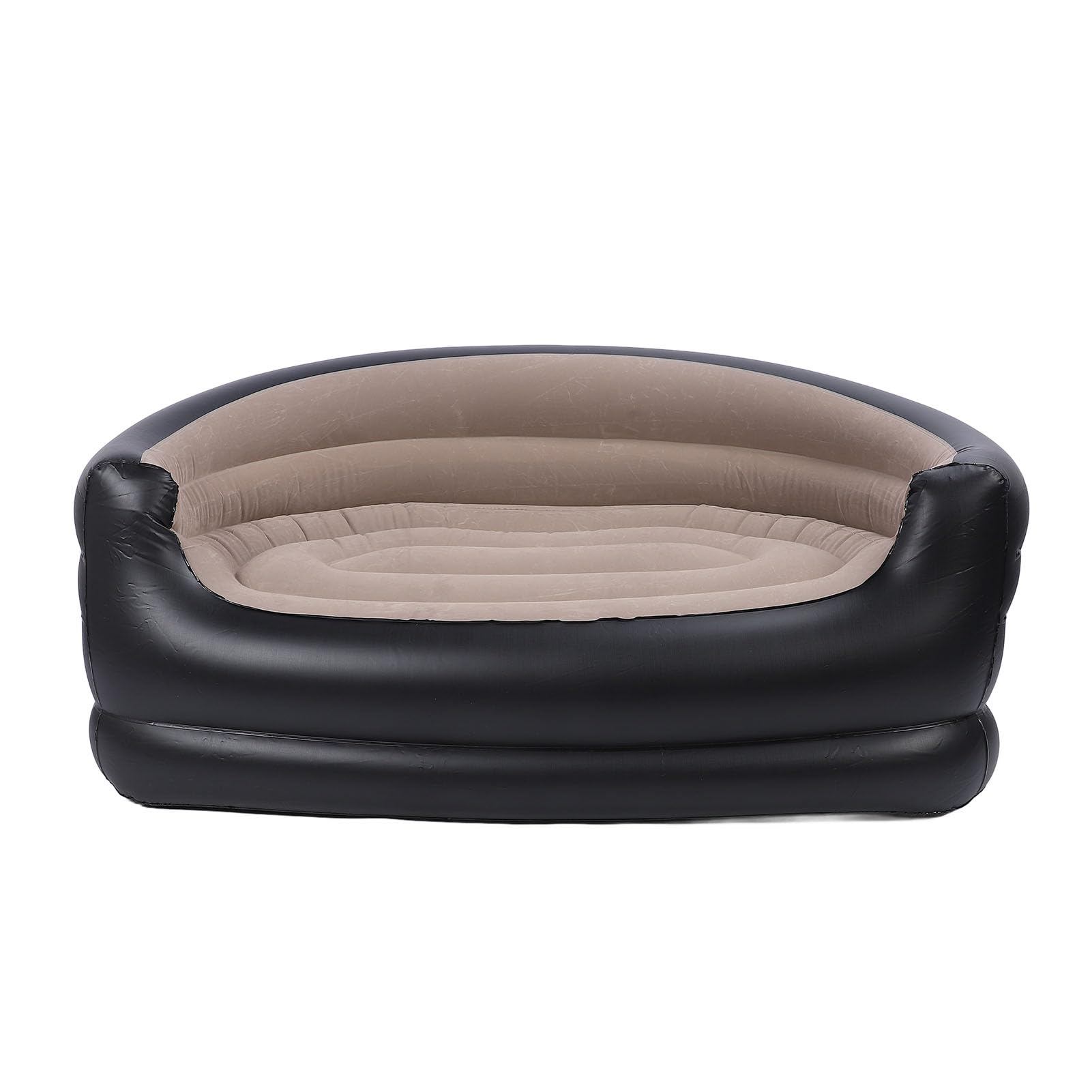 Silla de Salón de Dos Plazas Flodable Soplado para Adultos, sofá Inflable, Cómodo sofá de Aire Portátil con Parches de Reparación de 2 Piezas para Sala de Estar, Patio Trasero, Campamento (BLUE)