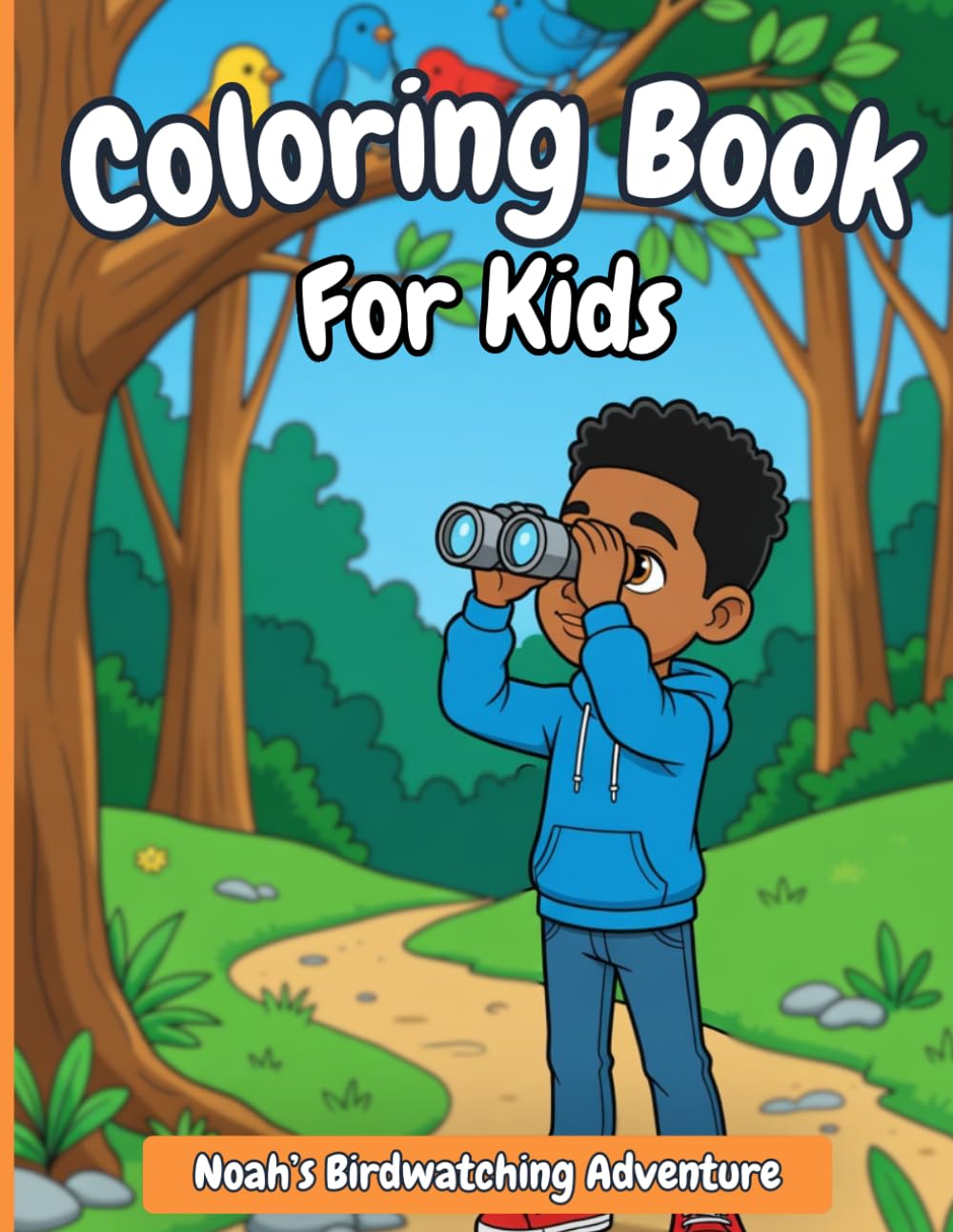Noah’s Birdwatching Adventure: A Cozy Bird Coloring Book for Kids with Forest Birds, Nature Trails, and Peaceful Outdoor Scenes