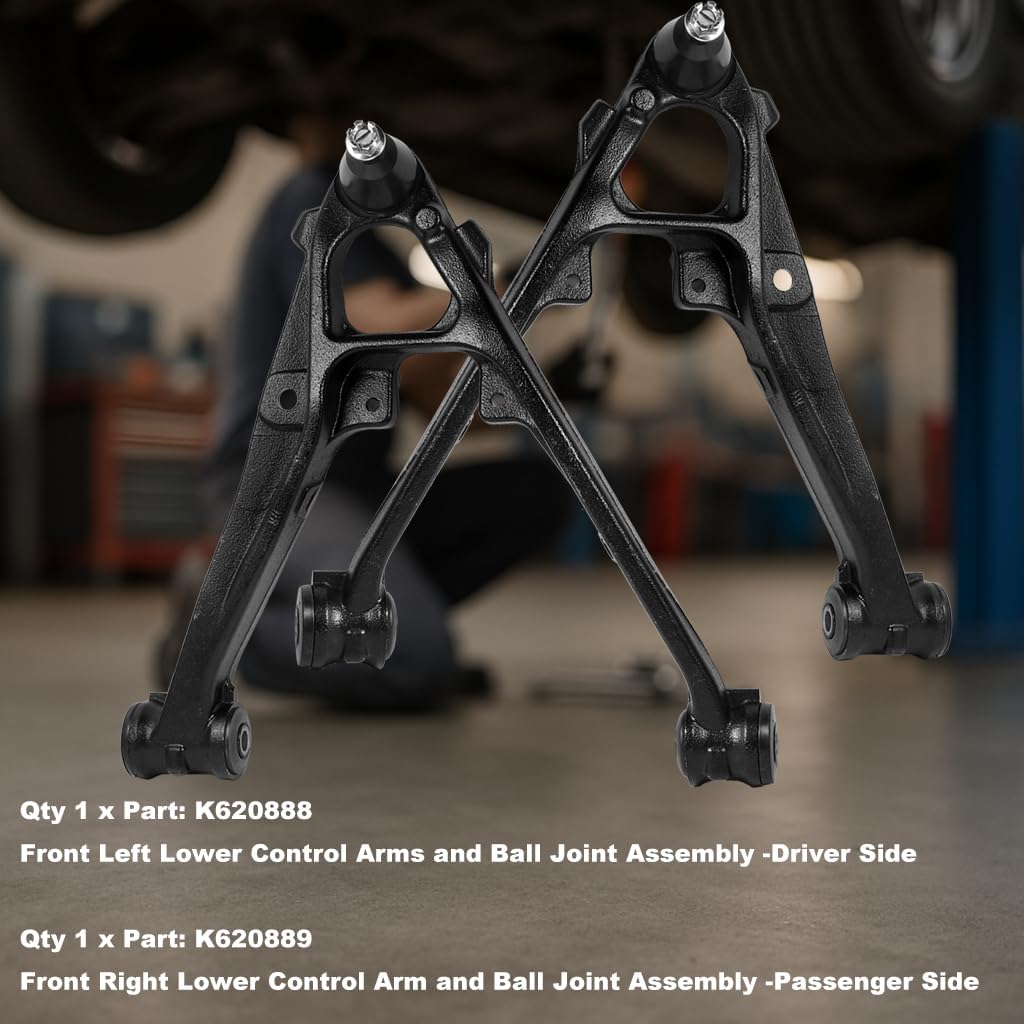 Pidgeotto Front Lower Control Arm Assembly with Ball Joints - Compatible with 2007-2015 Cadillac Escalade ESV EXT Chevy Silverado 1500 Tahoe- Replaces K620889 K620888 - Driver & Passenger Side kit