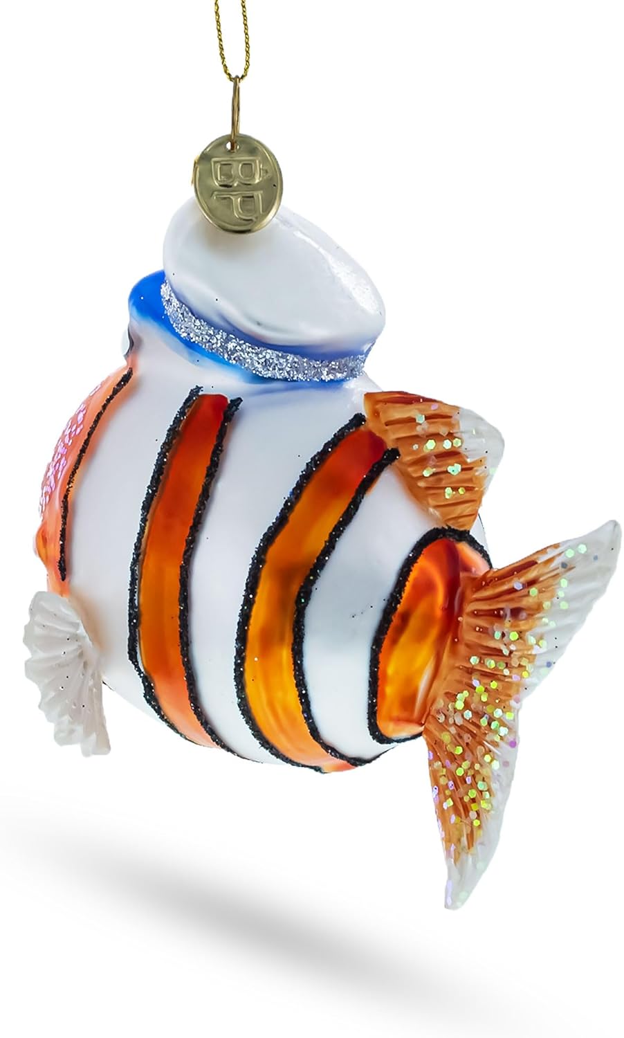 Captain Fish Blown Glass Christmas Ornament - Image 3