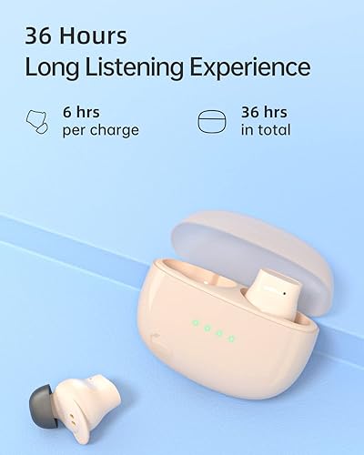 Miniatura 6 de Mini auriculares inalámbricos Bluetooth 5.3 en el oído ligeros cómodos auriculares Smart Touch Volume +-, IPX4 Auriculares impermeables Auriculares