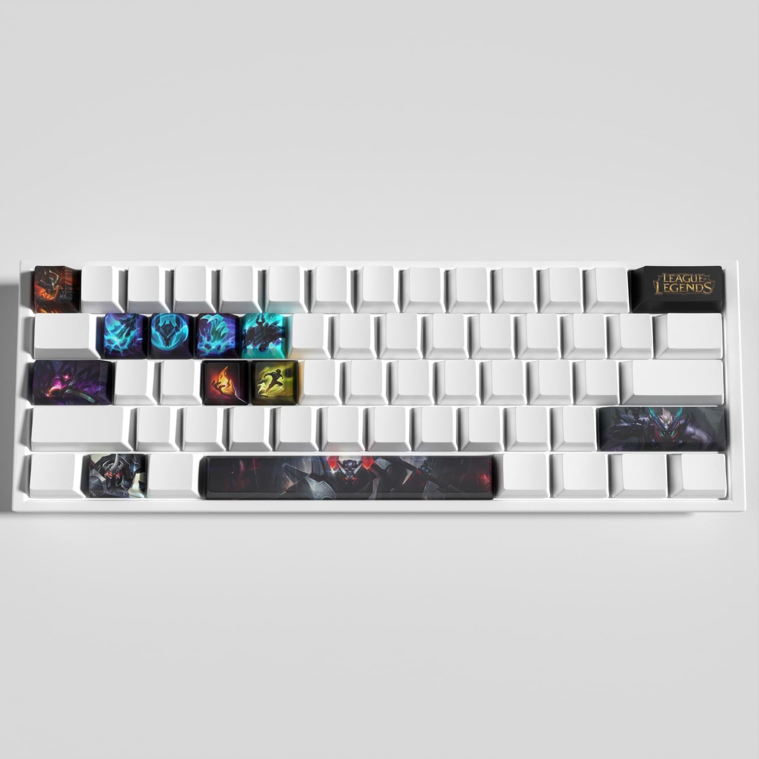 League Mordekaiser Set de 12 Keycaps PBT Haute Densité, OEM Profile Dye Sublimation Disposition Idéal pour Créateurs de Contenu et Amateurs d' Esport