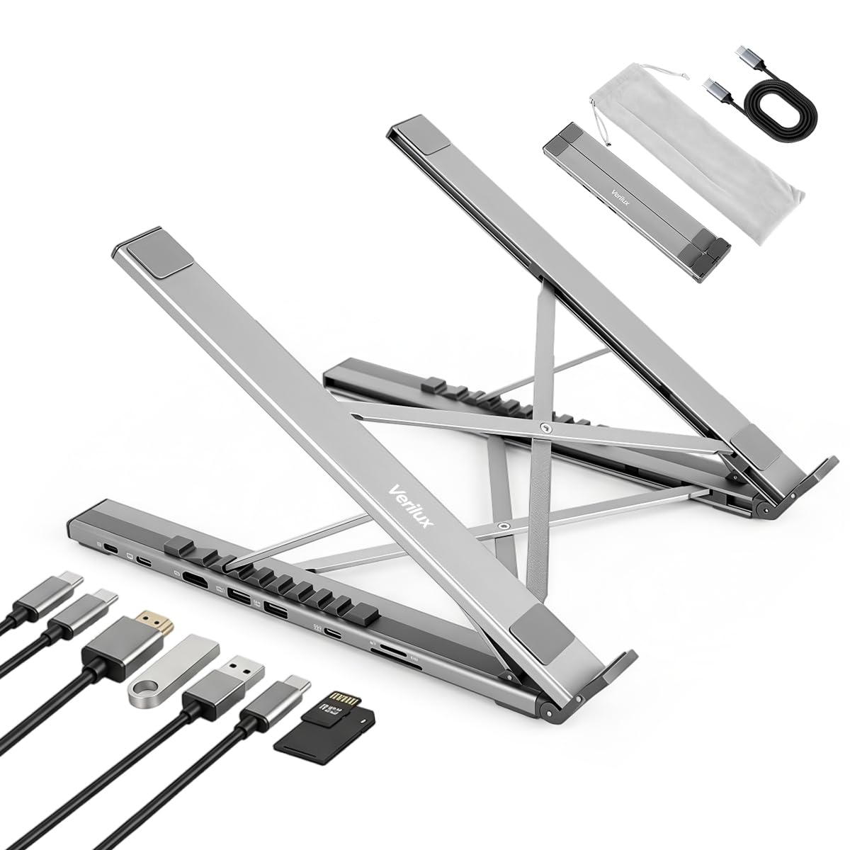 Verilux USB-C Hub Laptop Stand Adapter - Image 1