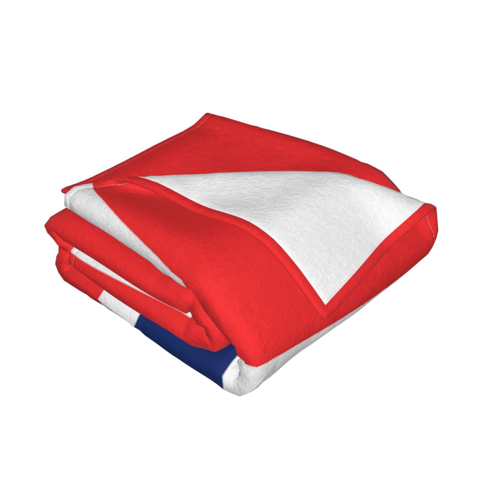 Manta de viaje portátil de 80 x 60 pulgadas, suave, resistente a las arrugas, plegable, exquisito estampado de la bandera noruega