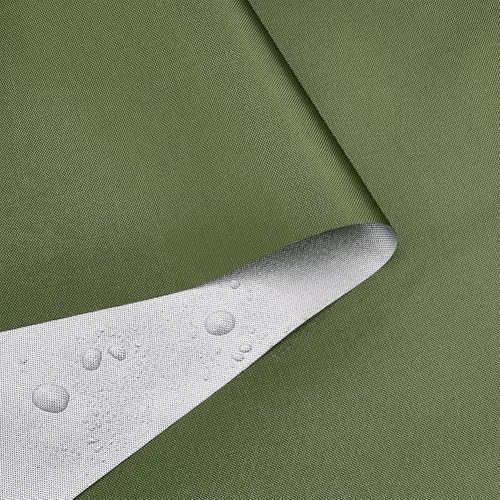 GORGECRAFT Wasserdichter Oxford Stoff 210 Denier Wasserabweisend Canvas Cordura Stoff PU Rückseite Für Außen Und Innenprojekte Polsterung Heimdekor Sunbrella Markise Grün 3x1.5 m