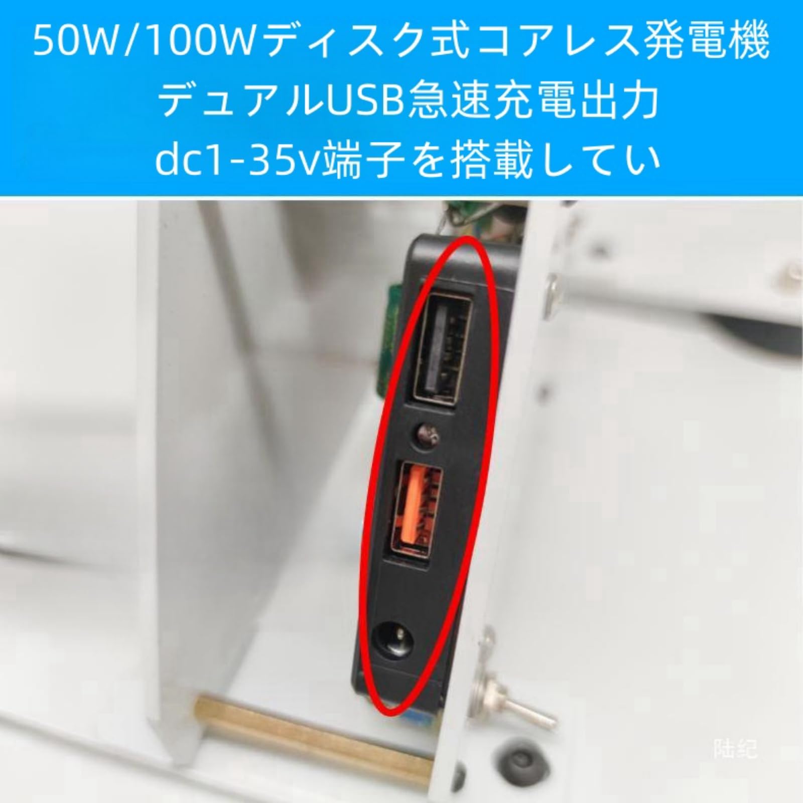 50/100W 緊急ポータブル発電機 ペダル発電機 フィットネス発電 USB 