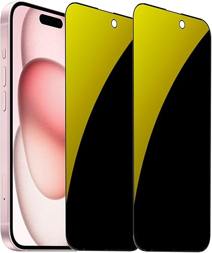 Miniatura 26 de 2 piezas de espejo de vidrio templado anti-azul de privacidad protector de pantalla anti-espía película antiespía compatible con iPhone 14