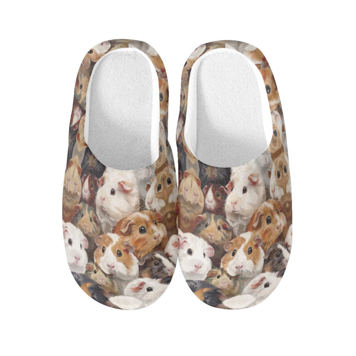 Chaussons cochon d'inde de maison mixtes en coton chaud XL