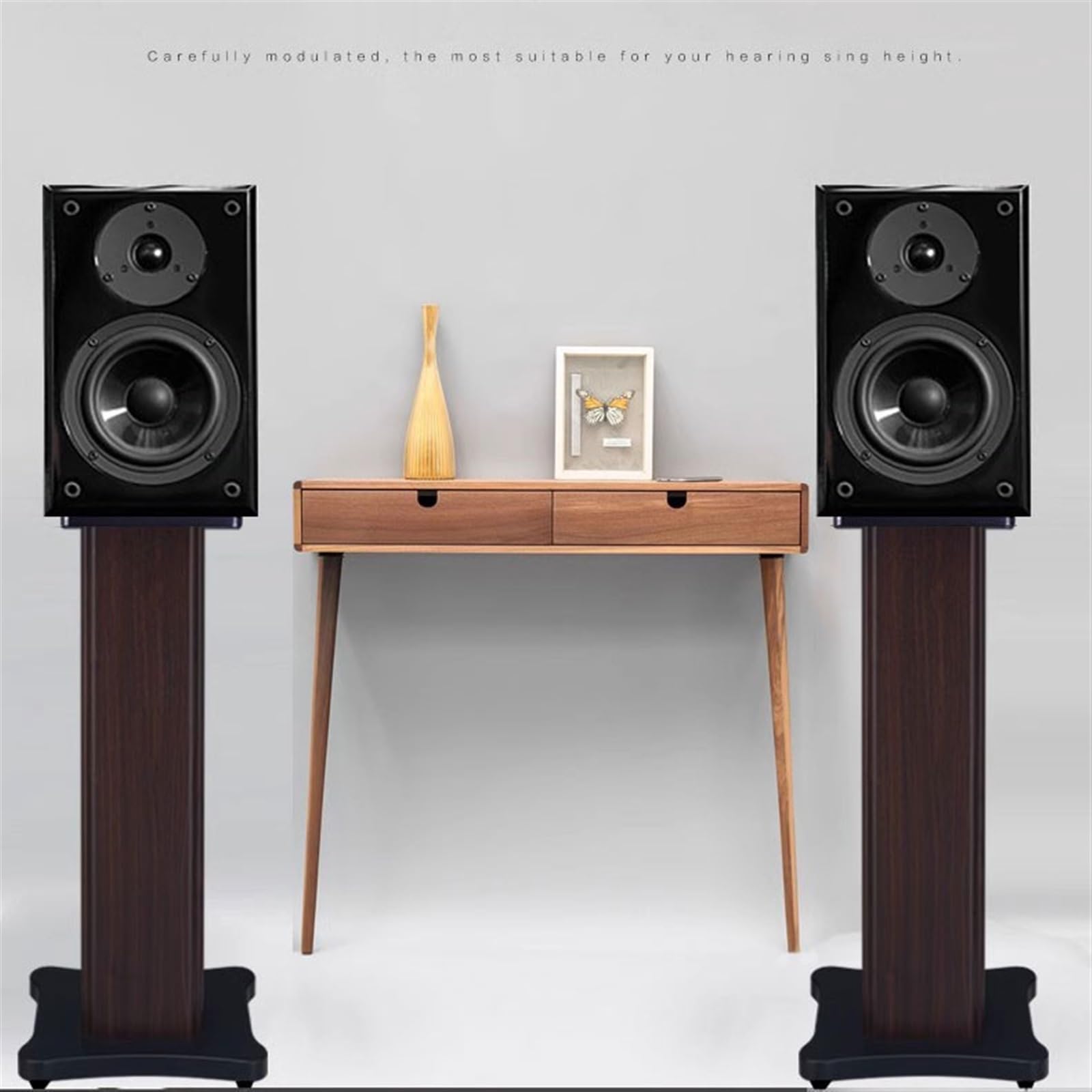 Pie para Altavoz Soporte de Altavoz Profesional trípodes de Audio de Madera for Escenario de Piso de 12~15 Pulgadas Soportes de Altavoz(B,60CM)