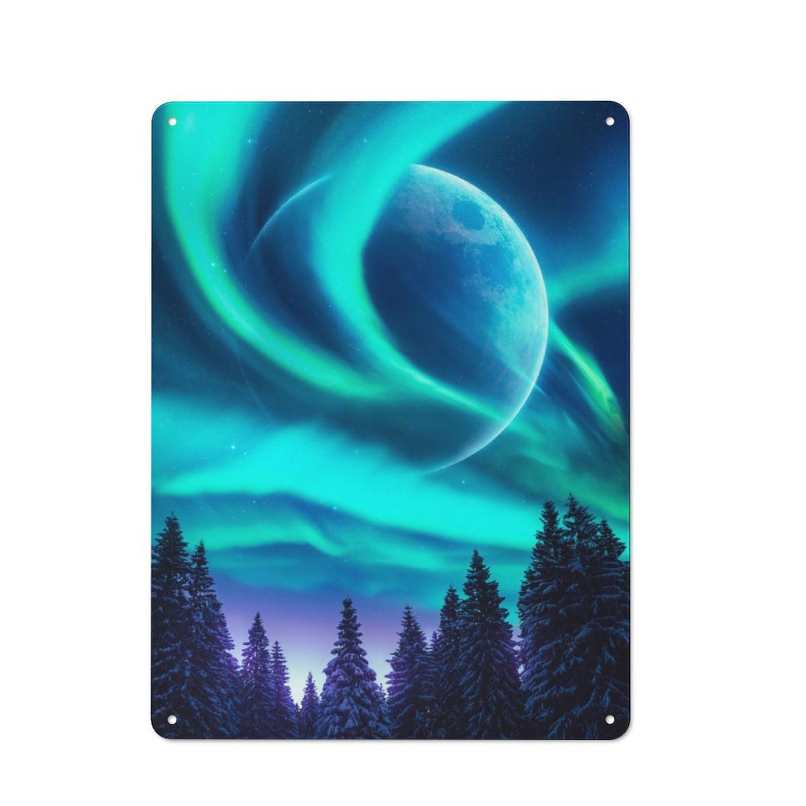 Junmoney Aurora Old Fashioned Decorative Tin Sign 40X30cm, Nostalgic Wall Art For Bedroom, Office, Home Bar Or Dining Room