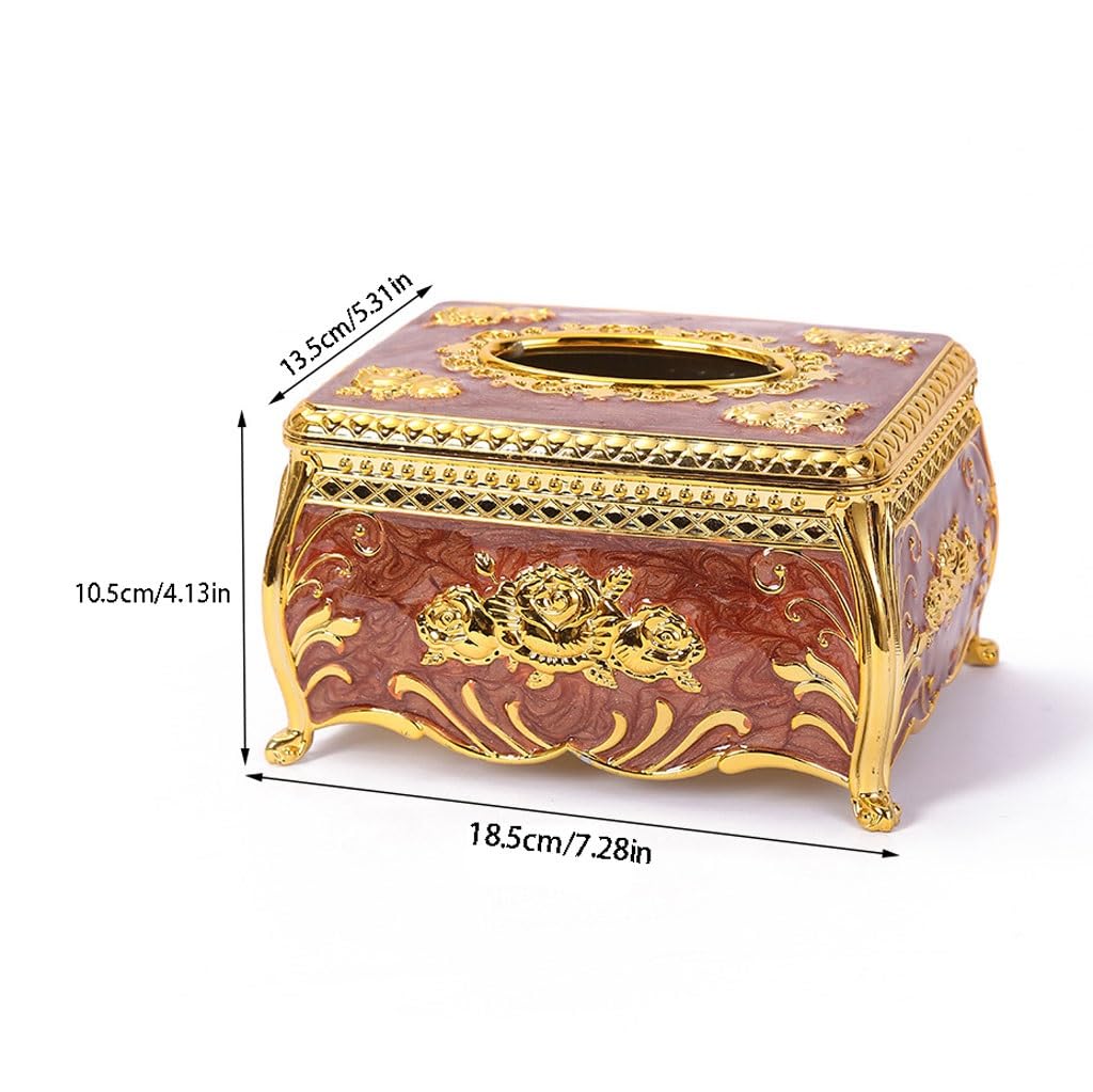Pudełko na chusteczki łazienkowe pudełko do przechowywania chusteczek w stylu retro pudełko na chusteczki pudełko papierowe kreatywne pudełko na papier toaletowy pojemnik na chusteczki (B)