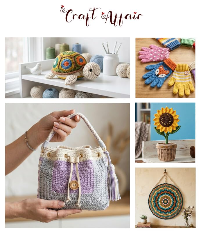 Image of Craft Affair | Crochet Bloom Cotton Yarn 8ply (Each Color 2mm, 77Meter, 50Gram) 100% Pure Cotton | for Knitting Yarn | Craft & DIY Project: Rani, Maroon, Red