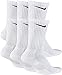 Nike Men's Dri-Fit Everyday Cushioned Crew Socks | Cotton (Everyday, White, Medium, 12 Pairs)