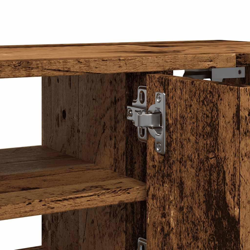 Armario de Pared Madera de ingeniería Madera Vieja 101x30x29 cm, Mobiliario Estanterías Estantes y estanterías, Marrón, 14.95kg