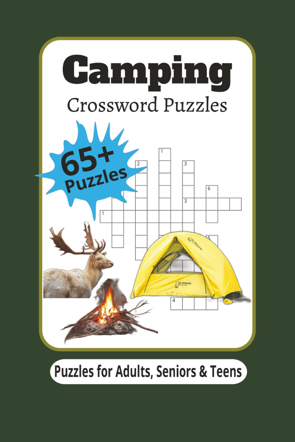 Camping Crossword Puzzle: Puzzles for Adults, Seniors & Teens
