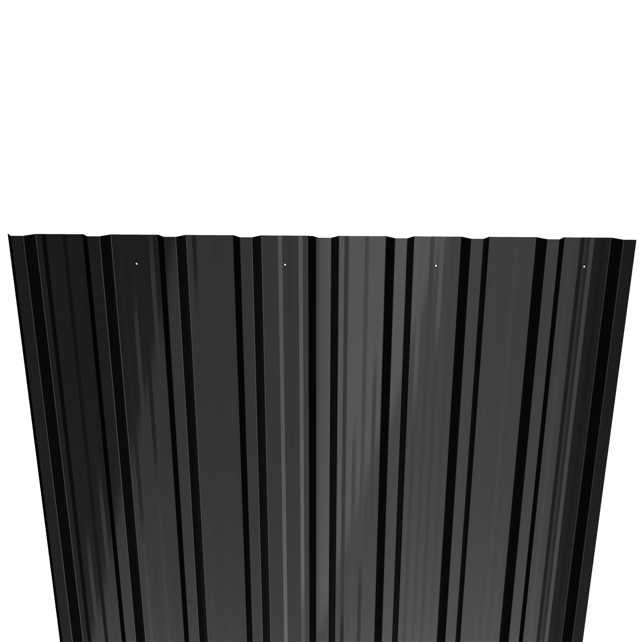 YUENFONG 12 Pezzi Lamiera Trapezoidale Ondulata Lamiere per Tetto Lastre per Tetto in Acciaio Zincato con Struttura, 129,5x45 cm Lamiera Profilata con Viti e Guanti, 7 m² per Garage, Nero
