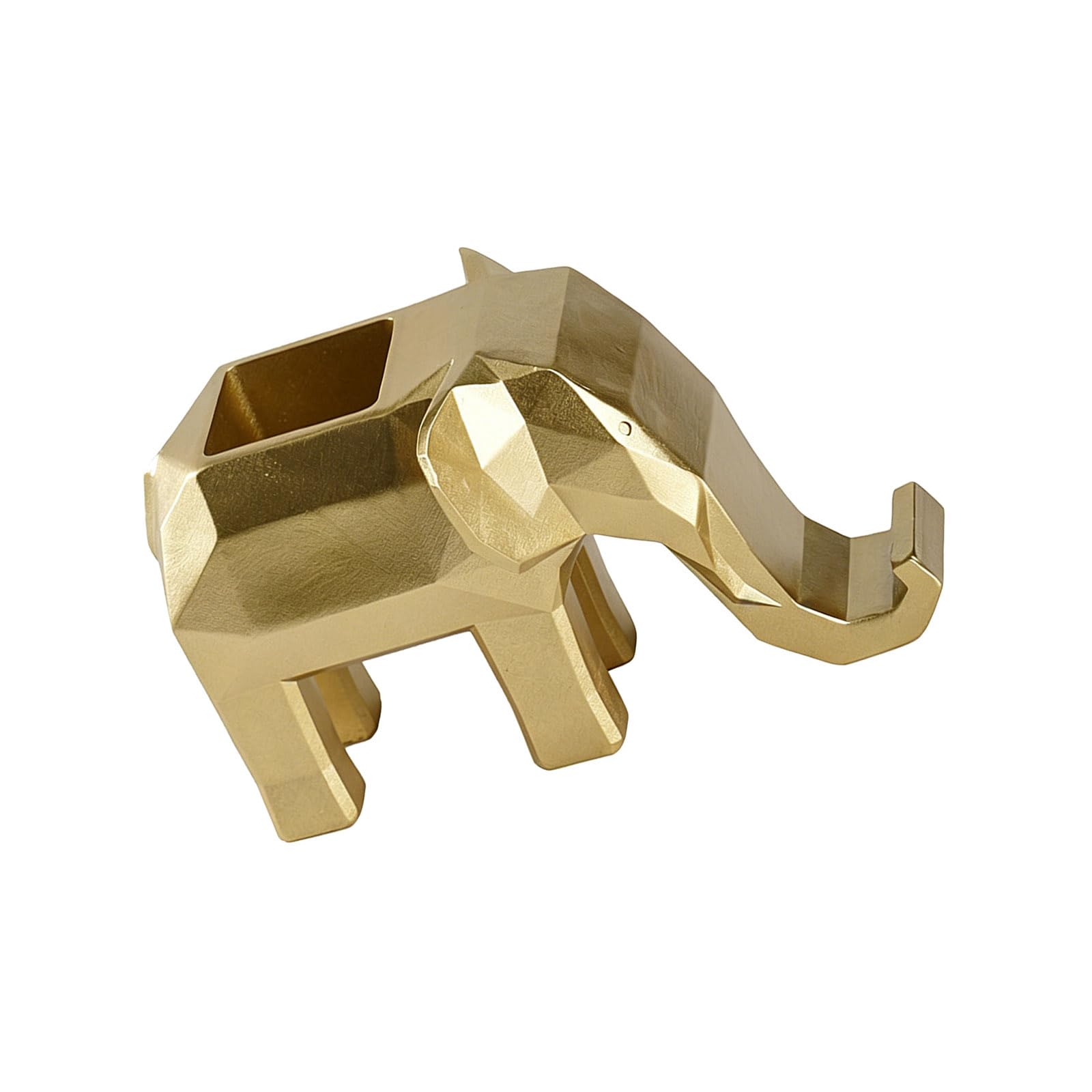 ZBIianxer Geometric Elephant Resin Phone Stand and Pen Desktop Pen Organiser Container for Writing Tool Eyeglasses Creative for Offices