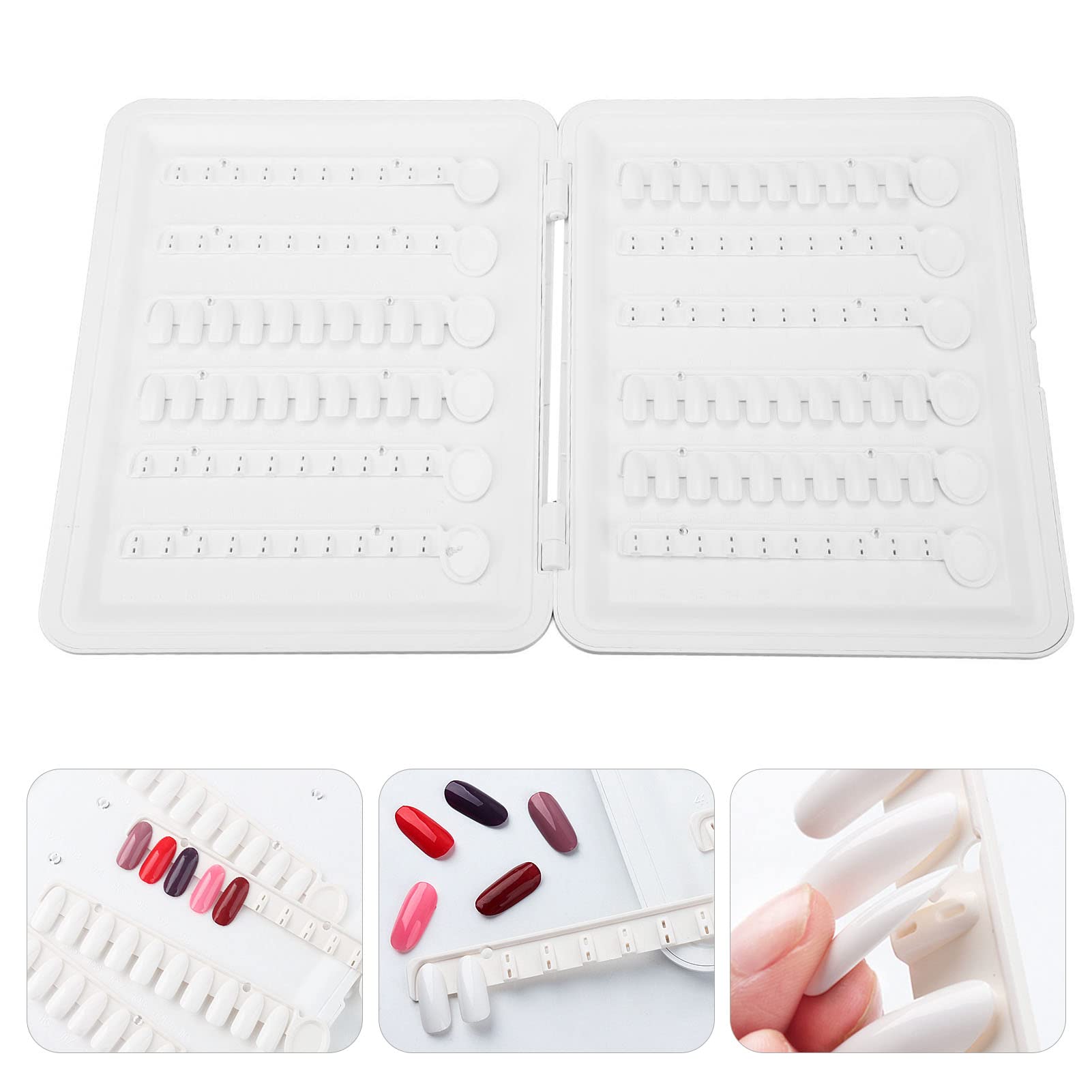 120 Cartas de Colores de Uñas, Tabla de Muestras de Esmalte de Uñas Desmontable Libro de Tarjetas de Visualización de Esmalte de Gel de Uñas, Expositor de Esmaltes de Uñas, para Esmaltes de Uñas