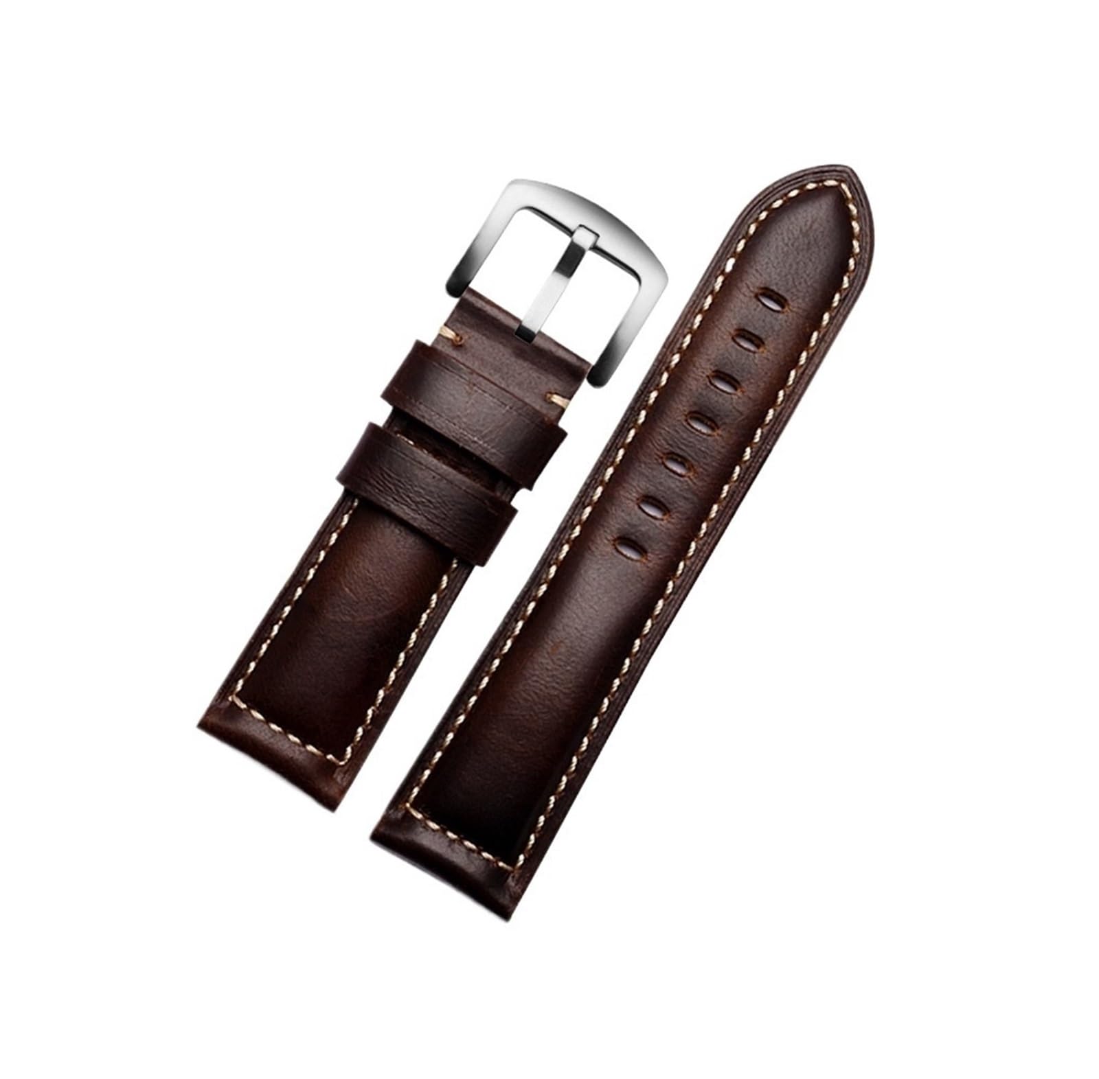 Correa de reloj de cuero retro Compatible con relojes de pulsera Compatible con Panerai/Seiko/Tissot for hombre