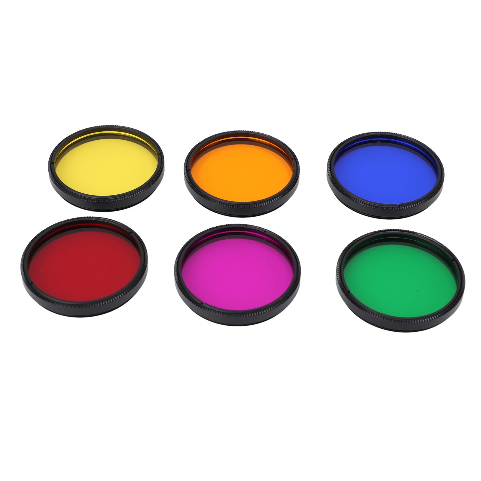 Filtro Lunare per Telescopio da 2 Pollici, Set di Filtri a 6 Colori (rosso, Arancione, Giallo, Verde, Blu, viola), Filtro Nebuloso per Telescopio M48x0,75 Mm Oculari per