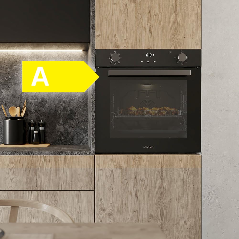 Cecotec Four intégrable multifonctions Bolero Hexa M226001 Glass Black A.Four multifonctions Capacité de 70 L, 7 fonctions, classe A, 2800 W - 4