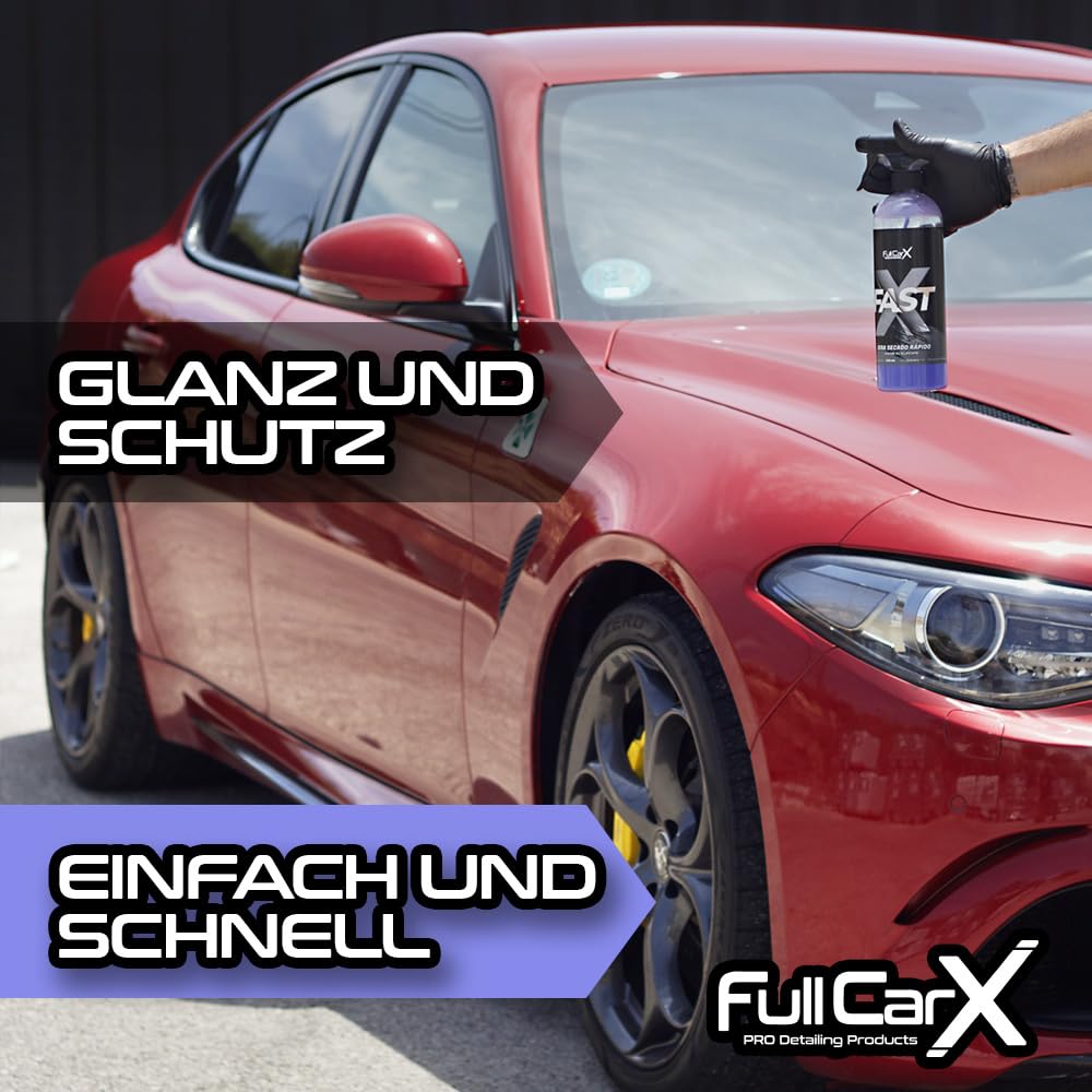 FULLCARX FastX 5L Schnelles Autowachs auf Nassem Auto, 2-in-1 Effizienz Trocknung Hoher Glanz und Schutz, Carnauba-Basis, Einfache Verwendung, Autopflege Reinigung Detailing Professionelles Produkt