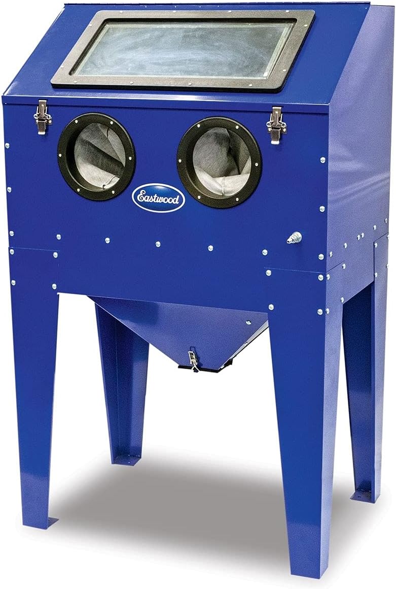 Eastwood B60 Sand Blasting Cabinet | Steel Sand Media Blaster Cabinet Kit | for Paint Removal, Metal Restoration, Rust Removal, Sandblasting | Holds Up to 120 Lbs of Abrasive Media