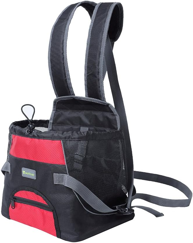 Dog Carriers Front Pack Pet Backpack Carrier for Small Dogs Cats with Hard Bottom,Medium