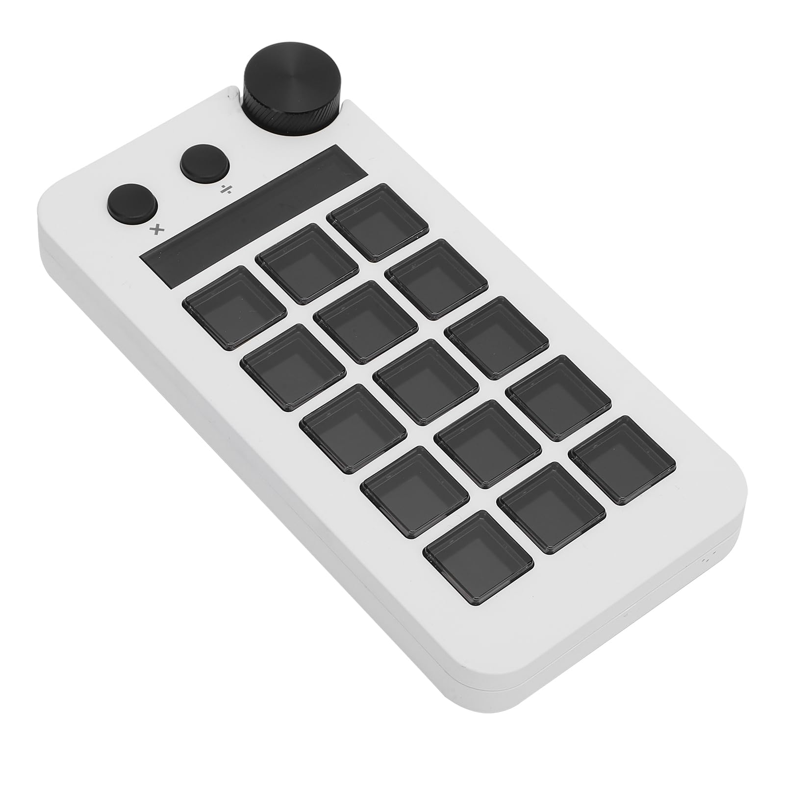 GOWENIC Stream Controller, Alle in Einer Tastatur Zum Streaming mit, 15 Makro -Tasten, Anpassbare Visuelle Tastatur, Triggeraktionen in Apps -Software für PC (White)