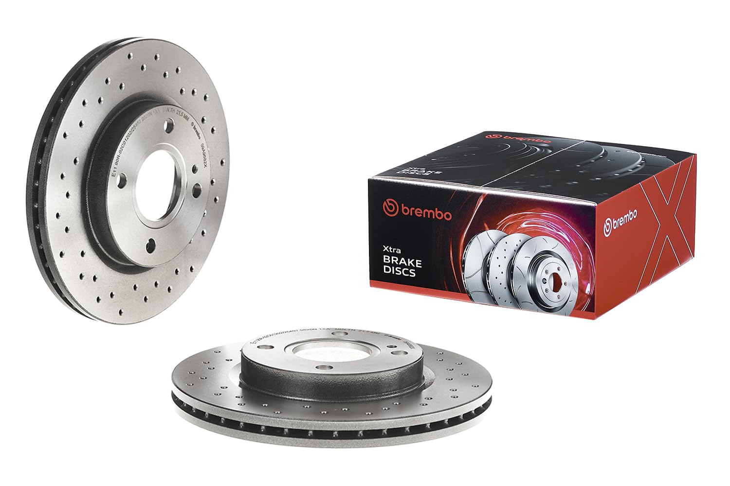 Brembo Xtra 09.A968.2X - Disco Freno Forato Anteriore, Set di 2